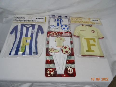 GAEL Soccer Party Decorations Cake Toppers Jersey Banner Blue Nike Red U NEW NWT Cover