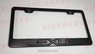 3D Lexus F Sport Stainless Steel Black Finished License Plate Frame - Image 1 of 2