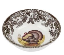 Spode Woodland Turkey Coupe Salad / Cereal Bowl - Set of 4 - New