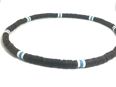 Новый синий белый цвет новый ошейник деревянные бусины ожерелье мужчин ручной работы Таиланд унисекс - Изображение 1 из 4