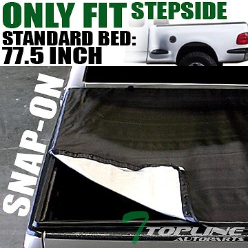 Topline For 1997-2004 Ford F150 6.5 Ft Bed Flareside Hidden Snap Tonneau Cover Foto 1 de 4
