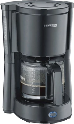 Severin KA 9554 Schwarz-Matt Filter Kaffeemaschine 10 Tassen Glaskanne  - Bild 1 von 2