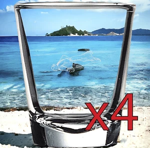 Traje de alas x4 vasos de chupito licor fiesta 2 OZ premium personalizar deportes NUEVO - Imagen 1 de 9