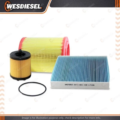 Wesfil Oil Air Cabin Filter Service Kit fits Alfa Romeo 159 Brera Spider 06-11 - image 1 of 2