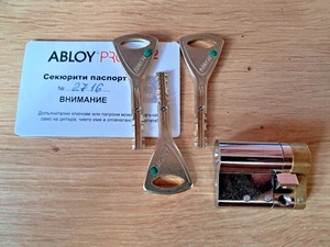 Abloy CY321T Protec2 High Security Cylinder Lock With 3 Keys And Keycode Card - Picture 1 of 2