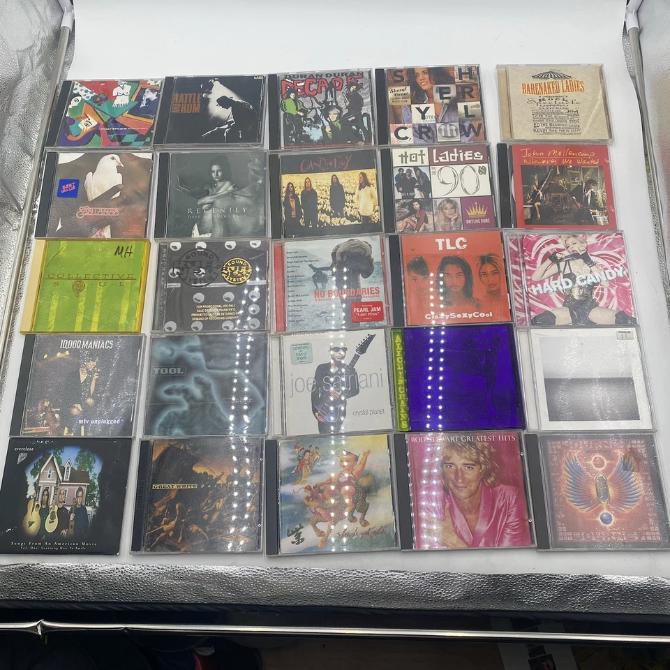 CD Lot 25 CDs 80s 90s Rock U2 Everclear Journey Stone Temple Alice Chain Etc SEE Foto 1 de 4
