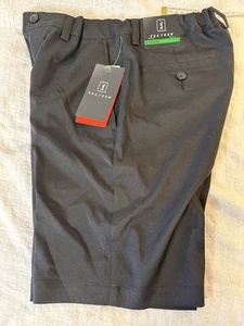 NWT PGA TOUR APPAREL Boys Flat Front Solid Golf Shorts Size L (14-16) Black - Picture 1 of 9