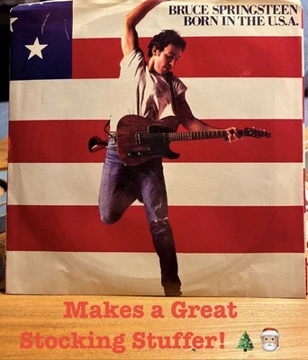 B. Springsteen Born In The U.S.A. 45 об/мин 7 дюймов виниловый сингл - Изображение 1 из 3