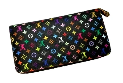 Portafoglio lungo LOUIS VUITTON multicolore con zip e giro M60244 autentico - Immagine 1 di 4