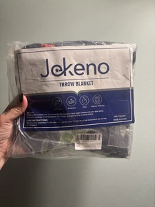 Jekeno Glow-in-the-Dark Dinosaur Blanket – Soft Plush Throw – 50”x60” – Navy Blu - Picture 1 of 2