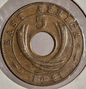 1941 East Africa 5 Cents - RARE! - Picture 1 of 2