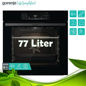 Gorenje BOS6737E02B Einbau Backofen 77L Schwarz AirFry Pizza Dampf Multifunktion - Bild 1 von 12