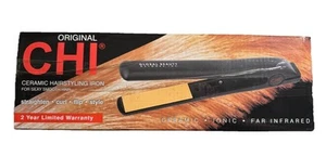 CHI Original 1 inch Ceramic Hair Iron Straightener Flat Iron, Black Open Box - Picture 1 of 5