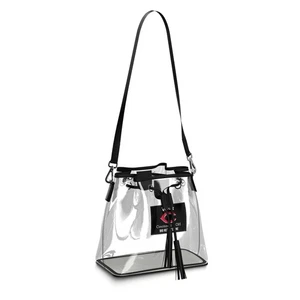 WEAR by Erin Andrews Cincinnati Reds Clear Stadium Bucket Purse - Picture 1 of 4