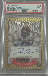 JAYDEN DANIELS RC 2024 TOPPS FINEST PRODIGIES NOVATO AUTOMÁTICO PSA 9 - Imagen 1 de 1