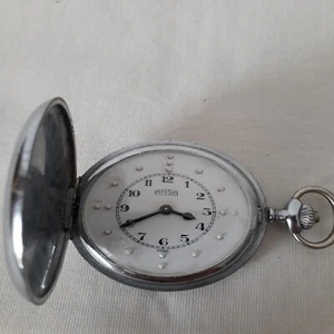 ARSA Vintage Swiss Pocket Watch Braille Swiss Made 1960s Mechanical Wind Up Work - Picture 1 of 22