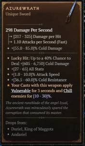 DIABLO 4🔥NUEVA TEMPORADA🔥Azurewrath artículos únicos - Imagen 1 de 1