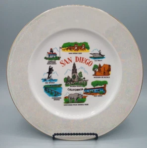 SAN DIEGO - CALIFORNIA - 10¾" Ceramic Souvenir Plate - Picture 1 of 5