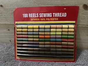 100 Reels Of Sewing Thread (20 Yards 100% Polyester) - Picture 1 of 2
