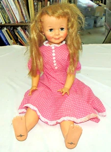 Muñeca Ideal Toy 25 pulgadas cintura-torsión años 60 SP-25-S con vestido rosa - Imagen 1 de 7