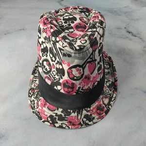 Monster High Hut Fedora rosa schwarz weiß grau Skelette One Size 8081-C015 - Bild 1 von 7