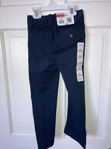 IZOD  Boys Pants Size 5 Slim-Flat Front-Adjustable Waist-Navy Blue-NEW - Picture 1 of 9