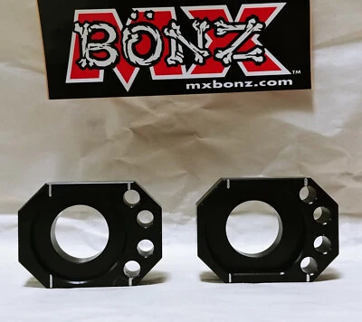 SUZUKI RM250 2000-2008 REAR WHEEL AXLE BLOCKS RM250 CHAIN ADJUSTER BLOCKS RM 250 - Image 1 of 4