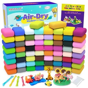 Air Dry Clay 66 Colors Modeling Clay for Kids DIY Model Magic Clay Molding Cl... - Picture 1 of 6