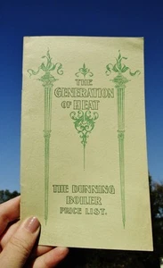 GENERATION OF HEAT, Dunning Boiler Price List, NY Central Iron Works, GENEVA NY - Picture 1 of 6