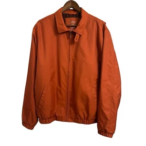 LL Bean H2Off Plaid Lined Lightweight Full Zip Rain Coat Windbreaker Men’s Large - Picture 1 of 7
