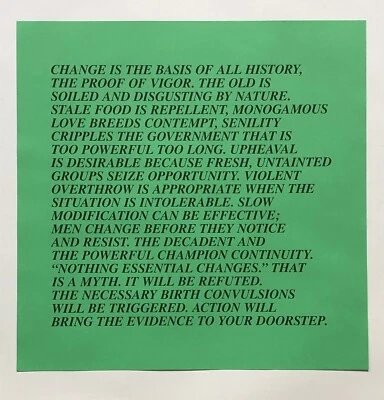 Jenny Holzer Inflammatory Essay Offset Lithograph Print 17" x 17" (1979-82) Foto 1 de 2