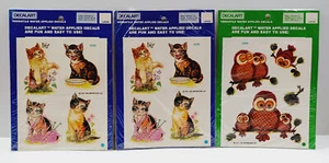 VTG 1981 Meyercord Decalart 0226 Cats 0248 Owls Water Applied Decals NOS UNUSED - Picture 1 of 3