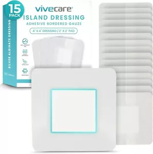 Aderezo ViveCare Island (paquete de 15) - Almohadillas de gasa estériles con borde adhesivo - Imagen 1 de 11