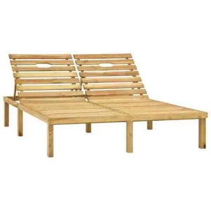 Doppelliege Sonnenliege Holz Gartenliege Kiefernholz Liegestuhl Gartenstuhl Größ - Bild 1 von 25