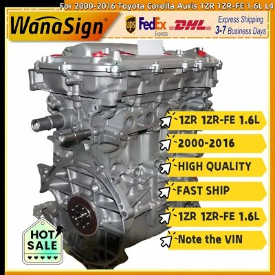 Conjunto de motor de bloque largo para Toyota Corolla Auris 1ZR 1ZR-FE 2000-2016 1,6 L L4 Foto 1 de 4