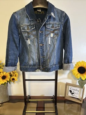 Delia’s Mujer Talla Grande 100% Algodón Denim Chaqueta Foto 1 de 4