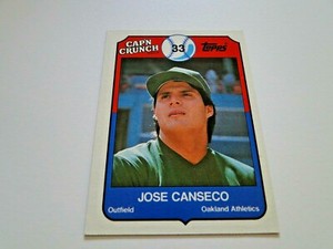 1989 Topps Cap'n Crunch Jose Canseco Card #1