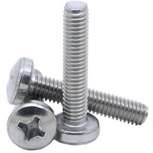 M2 M2.5 M3 M4 PHILLIPS PAN HEAD MACHINE SCREWS BOLTS A2 STAINLESS STEEL DIN7985H - Picture 1 of 1