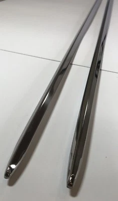 Par (2) Tira de moldura de puerta de acero inoxidable para auto Chevrolet 1949-1950 2 puertas Foto 1 de 4