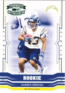 Darren Sproles 2005 05 Throwback Threads Rookie card RC #ed/75 Atomic - Picture 1 of 2