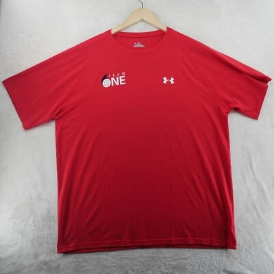 Camiseta Under Armour Run Heatgear masculina tamanho XL vermelha sólida caimento solto gola redonda - Imagem 1 de 4