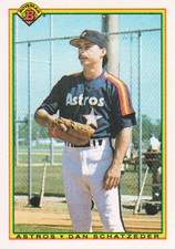 1990 Bowman Baseball #69 Dan Schatzeder Houston Astros