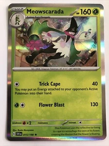 Pokémon TCG Scarlet & Violet Meowscarada Holofoil 015/198 NM Rare - Picture 1 of 2