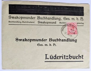 Occupied D.S.W.A./Swakopmund--Bookstore in Luderitzbucht/'16/CENS./Red, 1-d. SA - Picture 1 of 2