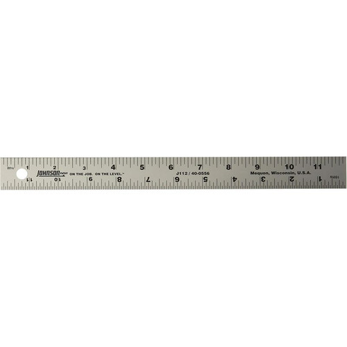 Johnson Level & Tool J112 Aluminum Rule, 12