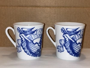 Tazas de café tazas de ancla de barco azul y blanco porcelana LFZ soviética de colección - Imagen 1 de 12