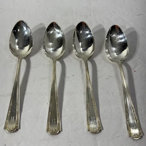 Antique Vintage 1835 R Wallace - Serving Spoons - Lot of 4 - Free Shipping - Picture 1 of 9