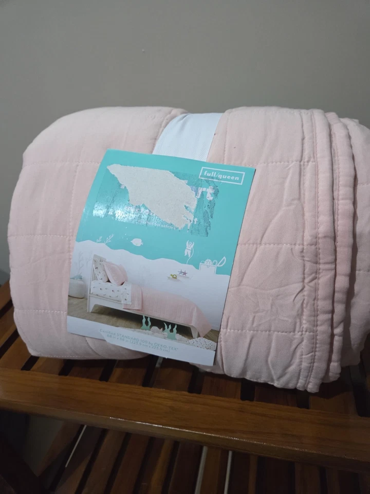 Edredón Pillowfort Completo/Queen Box Stitch Microfibra Niños Rosa Nuevo Foto 1 de 1
