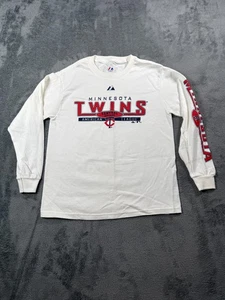 Minnesota Twins Shirt Womens Medium White MLB Baseball Long Sleeve Graphic - Picture 1 of 12