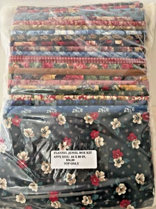 Jewel Box Flannel Quilt Kit 64”x80” Pre Cut Cotton Flannel Top Only Sealed - Picture 1 of 5